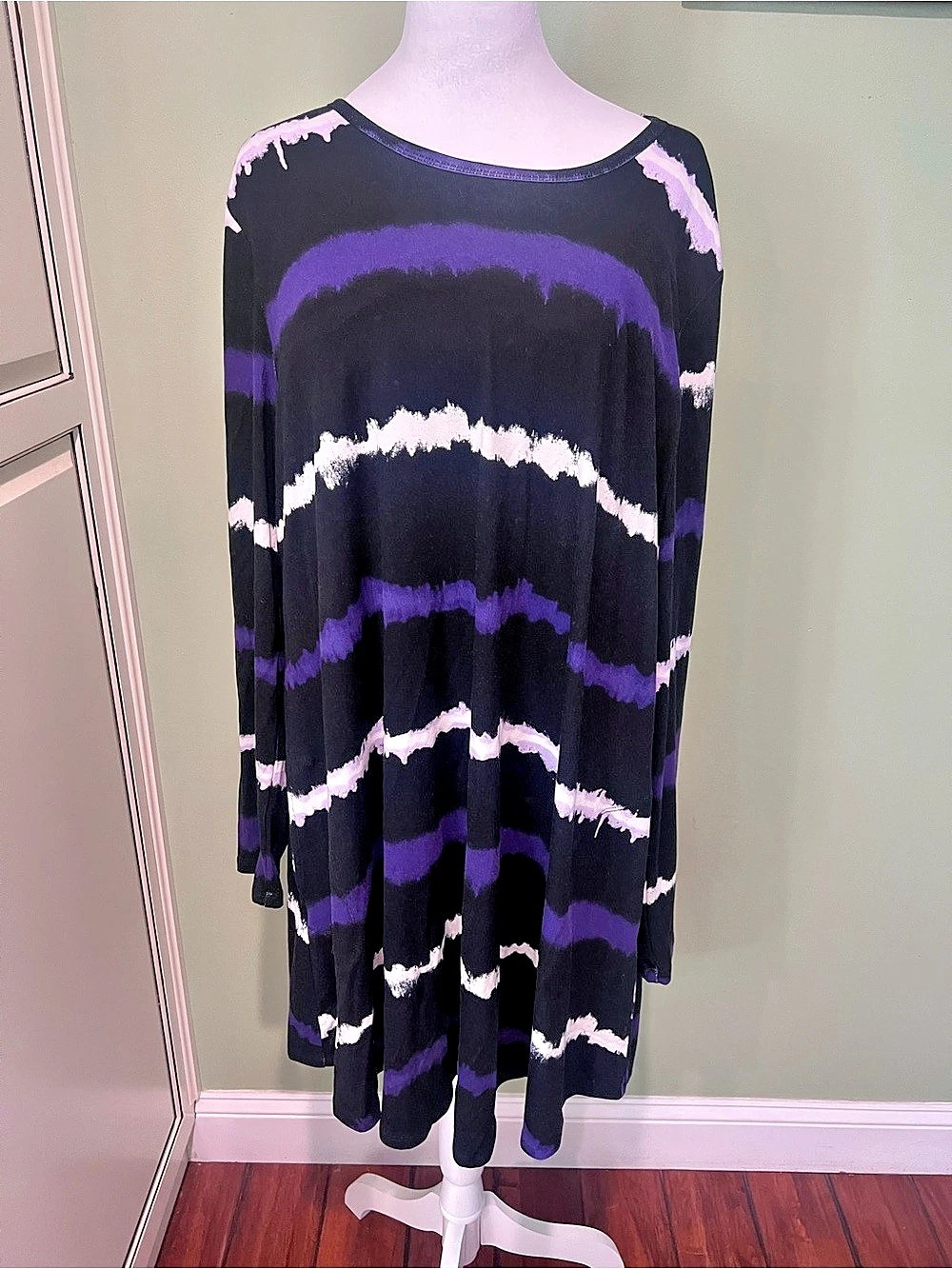 NWT Abstract Stripe Mini Dress W/ Pockets